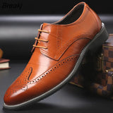 Tan / Black / Brown Dress Shoes Mens Business Shoes Genuine Leather Oxford Social Shoes Boys Prom Shoes