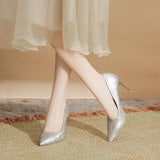 Chinese Style Sharp Thin Heel Single Shoes Beautiful High-End With Horse-Faced Skirt Temperament Cheongsam High-Heeled