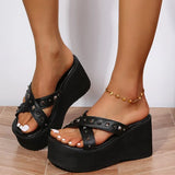 Women Sandals Punk Style Platform Sandals Summer Shoes Women High Heels Wedges Shoes Female Gothic Slippers Chaussure