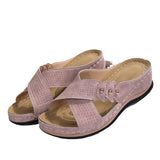 Breakj New Summer Female Thick Bottom Slope With Slippers Large Size Casual Cross With Rivet Decoration Slippers