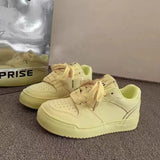 Breakj Color Small White Shoes Women's Board Shoes Comfortable Platform Small Clear Fresh Air Fashion Joker College Style Lovers