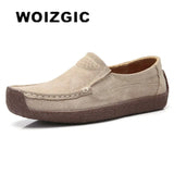 Gril Female Women's Cow Suede Genuine Leather Shoes Flats Slip On Woman Lady Loafers Slip On Mocasines Mujer