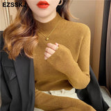 Turtleneck Slim Sweater Pullover Women Autumn winter Casual long Sleeve Sweater For women Female Chic Jumpers