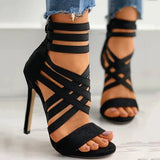 Women Shoes High Heels Women Sandals 2021 Zipper New Fashion Summer High Heels Sexy Ladies Peep Toe Shoes Women