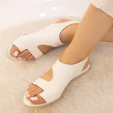 Breakj Flat Sandal Women's Summer Crocodile Pattern Round Toe Soft Sole Casual Plus Size Women's