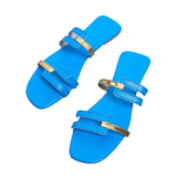 Breakj Summer New Women's Shoes Sand Slippers Large-Size Bright-Faced Flat-Bottomed Women's Slippers