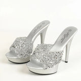 Breakj Word With Slippers Female New Summer Fashion 13CM15CM Versatile Sexy High Heels Fine