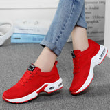 Women Shoes Hot New Mesh Women's shoes Breathable Knit Ladies Mix Colors Sneakers Soft Platform Slip On