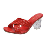Breakj And High-Heery Slippers Women Font Cross-Woven With Women Cool Drag Women