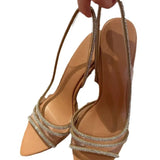 Breakj Temperament Fine Heel Sandals Women 2025 Summer New Pointed Transparent Water Drill High Heels Mature Mother