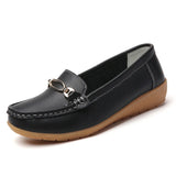 Breakj Spring And Autumn Single Shoes Women's Mother Shoes Women's Anti-Slip Soft-Soled Bean Shoes Slopes And Large-Size Casual Women's