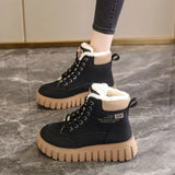 Breakj Children Winter 2025 New Korean Version Of The Velvet Small White Shoes Women's Cotton Shoes High Help Thick Bottom Snow Boots