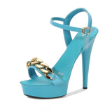 Breakj Button Buckle 13CM15CM Slippers Women's Summer Waterproof Platform Anti-Slip Platform Sexy