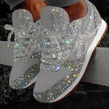 Breakj 2023 New Loose Cake Lily Casual Shoes Breathable Water Drill Thick-Soled Sports