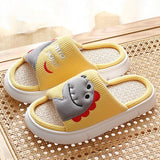 Slippers Cartoon Thick Autumn Linen Platform Indoor Ladies Slipper Soft Non-Slip Home Floor Men Summer Couples Shoes