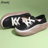 New Ladies Sneakers Fashion Design Flat Shoes Lace Up Sneakers Economy Casual Shoes Trend Lightweight Sneakers Womens