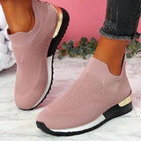 Women Vulcanized Shoes Platform Shoes Woman Solid Color Ladies Shoes Casual Breathable Wedges Ladies Walking