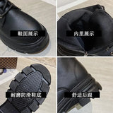 Boots Online Celebrity Thick-Soled Martin Boots Women's Trend Ins2024 Autumn And Winter New British Style Short Boots Large Size
