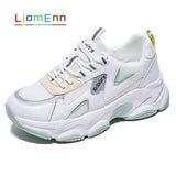 Fashion Chunky Women's Platform Sneakers Women Shoes Korean Casual Sport Shoes White Vulcanized Tennis Female Basket