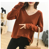 spring autumn new lazy knit oversize sweater women's pullover Korean loose bottoming shirt big