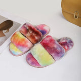 Slippers Women Cozy Faux Fur Indoor Floor Slides Flat Soft Furry Shoes Women Home Slippers Female Winter Warm Flip