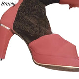 sexy prom wedding shoes Sandals with coarse heels spring and summer new European American waterproof mesh gauze