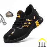 Safety Work Shoes Breathabale Light Boots With Steel Toe Cap Casual Protective Shoes Puncture-Proof Soft Comfort