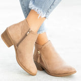 Women Ankle Boots Dropshipping Autumn Low Heels Leopard Boots Platform Sexy Ladies Khaki Pumps Boots Shoes 2021 New