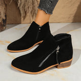 Breakj Martin Boots 2023 Autumn And Winter New Coarse Heel Side Zipper Large Size 43 Yards Female Short