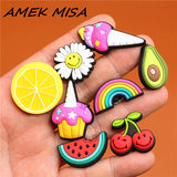 pcs Cartoon High Imitation Shoe Charms Cute Simulated Food Buckle Decorations Garden Shoe Accessories Fit Croc JIBZ Kids