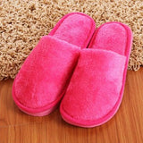 Soft Plush Cotton Couples Slippers Unisex Anti-slip Indoor House Shoes Women's Flip flops Home Slippers Autumn Winter