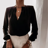 Summer Women Polka Dot Ruffle Blouse Shirt Casual Elegant Office Long Sleeves Buttons Pullover Lady Autumn Streetwear