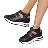 Breakj New Women's Thick Soles High Sandals Large-Size Hollow Round Head In High Sports