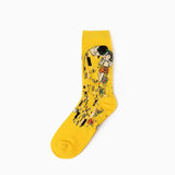 Cotton Socks Funny Oil Painting Fashion Happy Socks Night Winter Male Female Colorful Print Van Gogh Art Sock one