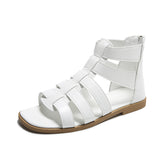 Women's Sandals Summer Elegant Woman Shoes with Low Heels Flats Casual Gladiator White Fish Toe with Free Shipping Best