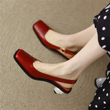 jane sandals Woman Slingbacks High Heels Sandals Square Toe Elegant Pumps For Party Wedding Shoes Sandal Slip On Mule