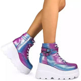 Breakj New Platform Base Colorful High Help Casual Women's Shoes Large Size Women's
