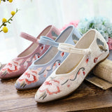 Breakj Shoes Single Shoes Jacquard Cotton Embroidered Cloth Shoes Spring And Autumn Style Daily Cheongsam Women's Singles