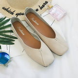And Autumn New Korean Version Of The Square Bottom Of The Flat Bottom Single Shoes Female Harajuku Student Bean Shoes Shallow Lazy