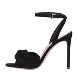 Ladies Red, Purple And Black Knotted High-Heeled Sandals Are Sold Directly To