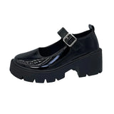 Breakj Small Thin Loose Pastry Shoes New Four Seasons Of Women 2025 Leather Shoes Treasure Mary Sole Retro Fashion