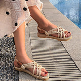 Breakj Sandals Woman Shoes Braided Rope With Traditional Casual Style And Simple Creativity Fashion Sandals Women Summer