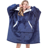 Blanket Men Women Giant Oversize Hoodie Sweatshirt Sweat Hooded Winter Bathrobe Blanket Sherpa Fleece