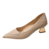 Breakj French Low-Heeled Single-Shoe Female Famous Yuan 2025 Spring And Autumn New Nude Light Temperament Professional High-Heeled