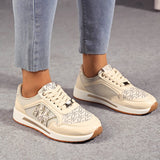 Breakj Thick-Soled Women's Shoes In The Autumn Of 2024 New Printing Round Head Shallow Mouth With Casual Sneakers For
