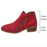 Breakj Martin Boots 2023 Autumn And Winter New Coarse Heel Side Zipper Large Size 43 Yards Female Short