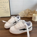 Breakj Fashion Lightning Small White Shoes Women's Board Shoes Dopamine Color Classic Academic Style Increased Platform Four