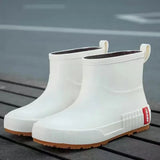 Women Rain Boots Slip-on High Quality Water Boots Waterproof Shoes Women's Rubber Rainboot Garden Galoshes Non-Slip