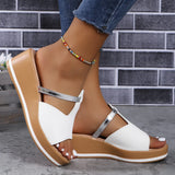 Breakj New Summer Women's Slope And Thick-Bottomed Slippers Large-Size Thick-Bottomed Plus Casual Slippers Women's