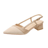 Breakj Bag Head Sandals Tips With Bare High Heels Women Summer New Coarse Heel Single Shoes